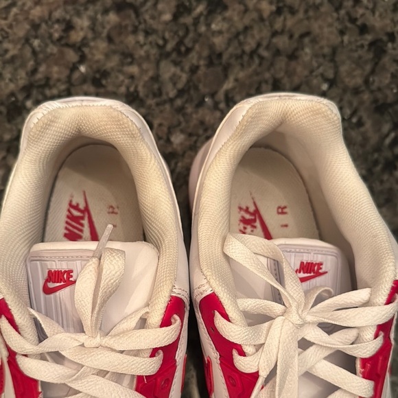 Nike Air Max White and Red Sneakers EUC 10.5 - Picture 7 of 13